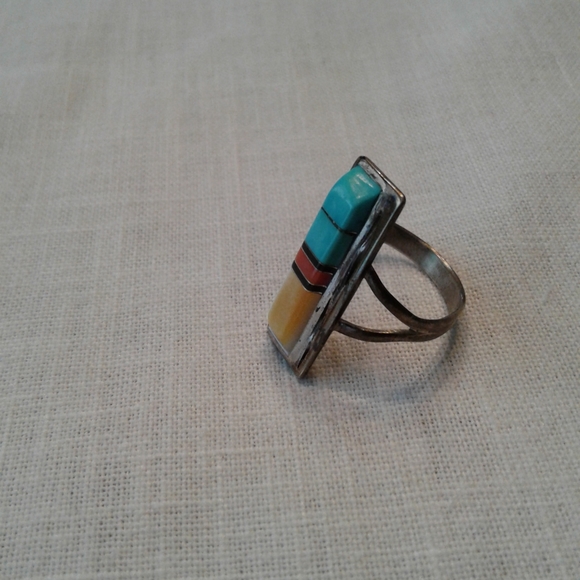 Vintage Native American Zuni Ring Size 9 1/4 - Picture 2 of 10